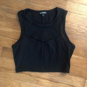 Express Black Crop Top